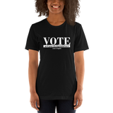 VOTE as if Your Depended on It black vote t-shirt short-sleeve