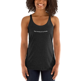 Stop Staring at my Boobs vintage black women's racerback tanktop