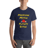 Moscow Mitch...Putin's Bitch navy Short-Sleeve political t-shirts liberal - DiziDazi