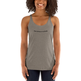 Stop Staring at my Boobs Venetian gray women's racerback tanktop