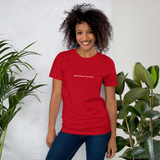 Stop Staring at my Boobs red snarky t-shirt short-sleeve