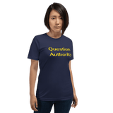 Question Authority t-shirt navy Short-Sleeve - DiziDazi