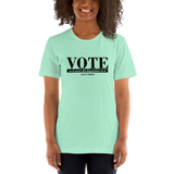 VOTE as if Your Depended on It mint green heather vote t-shirt short-sleeve