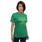 You Can't Spell Evangelical without E-V-I-L kelly green anti-evangelical short-sleeve t-shirt