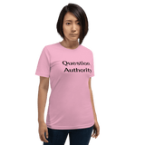 Question Authority t-shirt lilac Short-Sleeve - DiziDazi