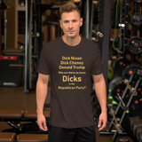 So Many Dicks brown anti-GOP short sleeve t-shirt