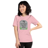 Anti-Vaxxers Love Their Kids to Death pink unisex Short-Sleeve Tee - DiziDazi