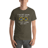 I'm Not Staring - army green male humor Short-Sleeve T-shirt - DiziDazi