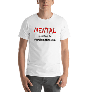 Mental is Central to Fundamentalism Yellow unisex short-sleeve shirt