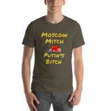 Moscow Mitch...Putin's Bitch army green Short-Sleeve political t-shirts liberal - DiziDazi