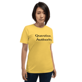 Question Authority t-shirt yellow Short-Sleeve - DiziDazi