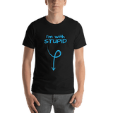 I'm with Stupid -guy humor t-shirt black Short-Sleeve - DiziDazi