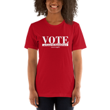 VOTE as if Your Depended on It red vote t-shirt short-sleeve