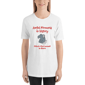 Awful Moments in History...McConnell is Born light gray heather unisex Short-Sleeve Tee - DiziDazi