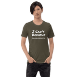 army green I can't breathe t-shirt Short-Sleeve - DiziDazi