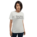 Question Authority t-shirt silver Short-Sleeve - DiziDazi