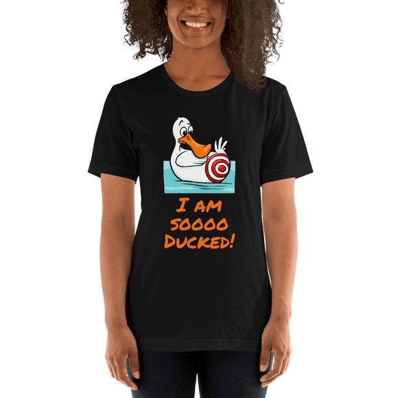 I Am Soooo Ducked! - black duck t-shirt Short-Sleeve - DiziDazi