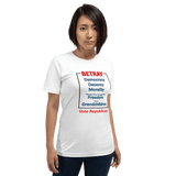 Betray...Vote Republican white unisex Short-Sleeve Tee - DiziDazi