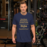 So Many Dicks navy anti-GOP short sleeve t-shirt