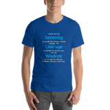 Serenity Prayer funny royal blue t-shirt short-sleeve