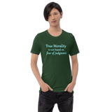 True Morality forest green t-shirt re living right short-sleeve