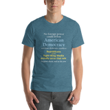 No Foreign power heather deep teal short-sleeve loyalty t-shirt