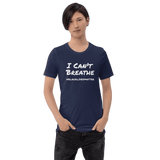 navy I can't breathe t-shirt Short-Sleeve - DiziDazi