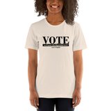 VOTE as if Your Depended on It soft cream vote t-shirt short-sleeve