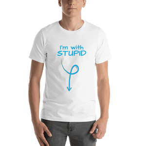 I'm with Stupid -guy humor t-shirt black Short-Sleeve - DiziDazi