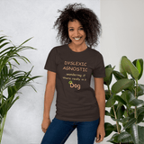 Dyslexic Agnostic brown Short-Sleeve T-shirt - DiziDazi