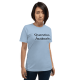 Question Authority t-shirt light blue Short-Sleeve - DiziDazi