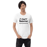 white I can't breathe t-shirt Short-Sleeve - DiziDazi