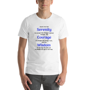 Serenity Prayer funny black t-shirt short-sleeve