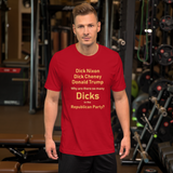 So Many Dicks red anti-GOP short sleeve t-shirt