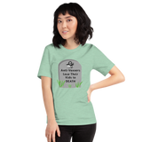 Anti-Vaxxers Love Their Kids to Death mint green heather unisex Short-Sleeve Tee - DiziDazi