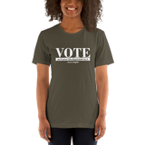 VOTE as if Your Depended on It army green vote t-shirt short-sleeve