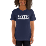 VOTE as if Your Depended on It navy vote t-shirt short-sleeve