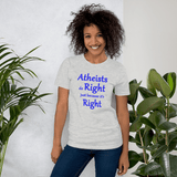 Atheists Do Right just because it's Right light gray heather unisex Short-Sleeve Tee - DiziDazi