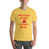 Moscow Mitch...Putin's Bitch yellow Short-Sleeve political t-shirts liberal - DiziDazi