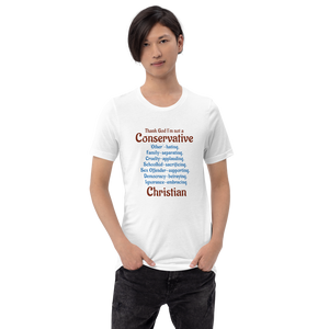 Not a Conservative christian black short-sleeve t-shirt anti-evangelical