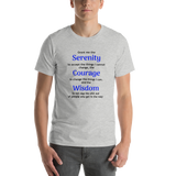 Serenity Prayer funny light gray heather t-shirt short-sleeve