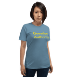 Question Authority t-shirt steel blue Short-Sleeve - DiziDazi