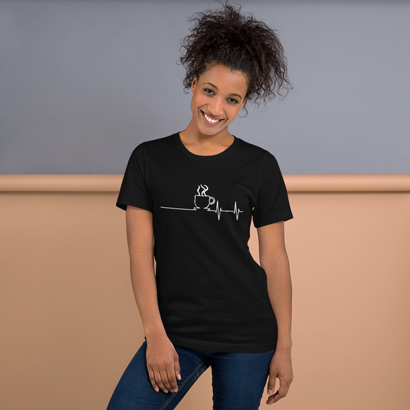 Coffee EKG - Unisex short-sleeve t-shirt